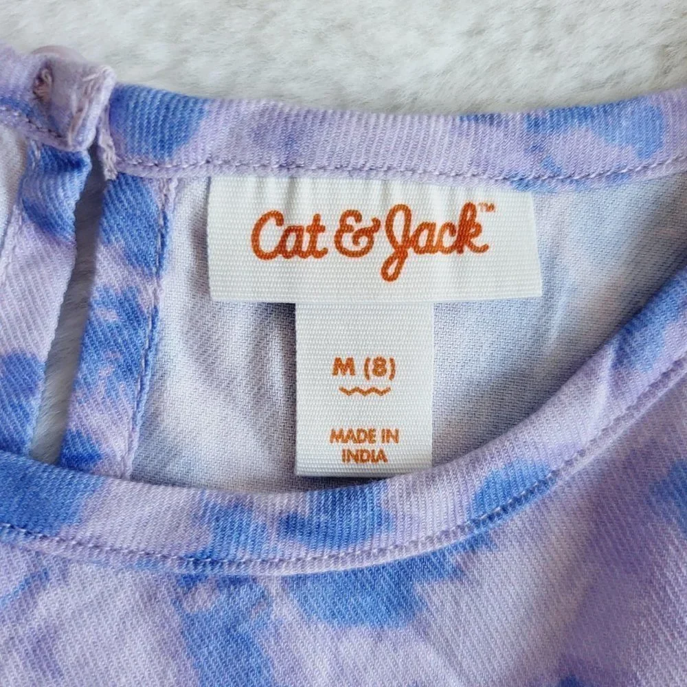 Cat & Jack, Girls' Short Sleeve Tiered Woven Shirt, 3KIDA-BT - Picture 5 of 5